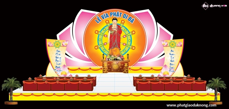 Mẫu thiết kế lễ đài vía Đức Phật A Di Đà