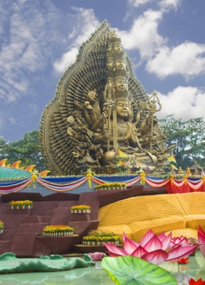 Đại lễ an vị thánh tượng Bồ Tát Quán Thế Âm lớn nhất Việt Nam tại Suối Tiên