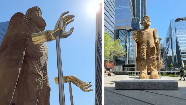 Tượng Đức Phật cao gần 8 mét của Tuấn Nguyễn ra mắt giữa New York.