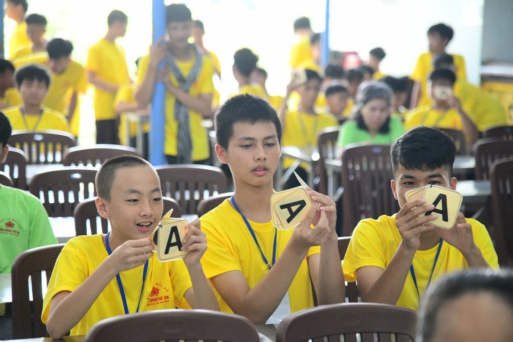 Sôi nổi Gameshow "Kim Sư Asoka" tại Khóa tu mùa hè Chùa Quan Thế Âm