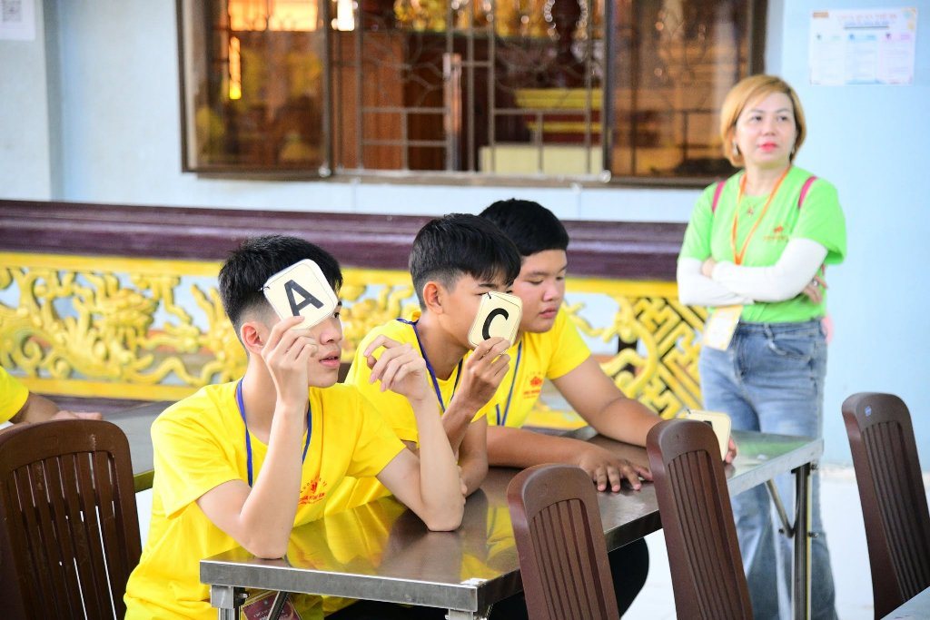 Sôi nổi Gameshow "Kim Sư Asoka" tại Khóa tu mùa hè Chùa Quan Thế Âm