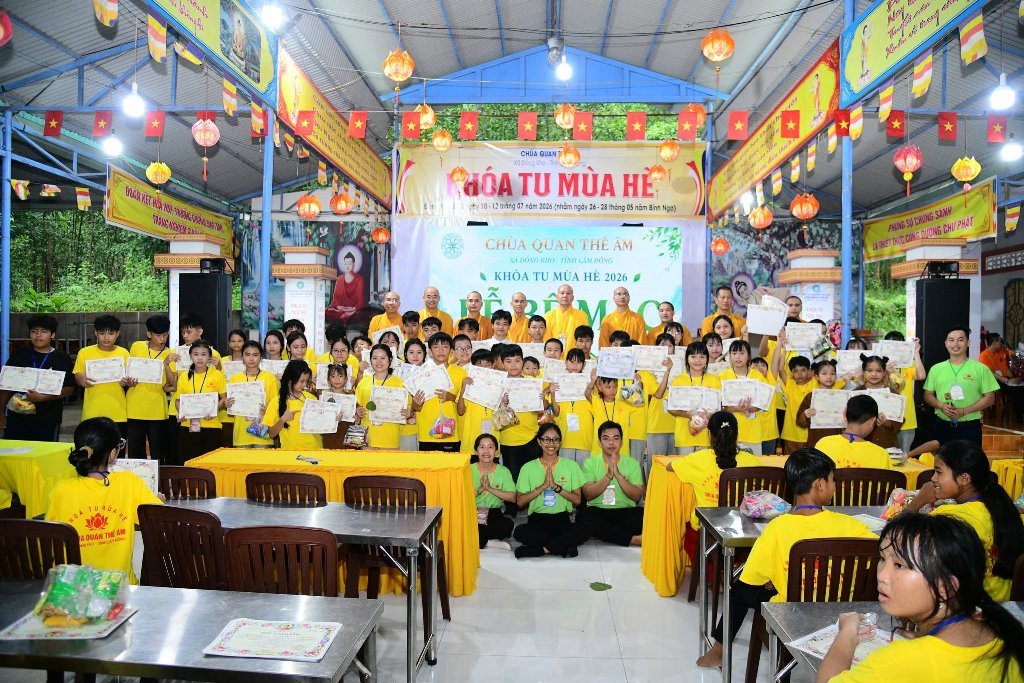 KHÉP LẠI KHÓA TU MÙA HÈ 2026: GIEO HẠT GIỐNG HIẾU HẠNH SAU BA NGÀY TU HỌC