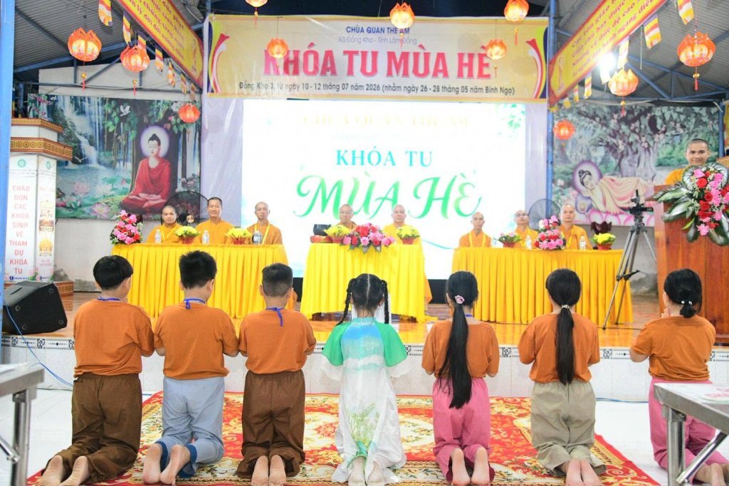 CHÙA QUAN THẾ ÂM: KHAI MẠC KHÓA TU MÙA HÈ 2026 - GIEO HẠT GIỐNG HIẾU HẠNH CHO TUỔI TRẺ