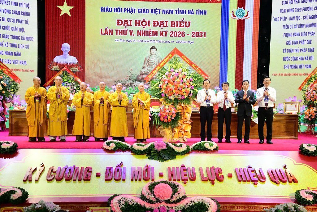 TT. THÍCH NHẬT TỪ THAM DỰ ĐẠI HỘI ĐẠI BIỂU GHPGVN TỈNH HÀ TĨNH LẦN THỨ V, NHIỆM KỲ 2026–2031