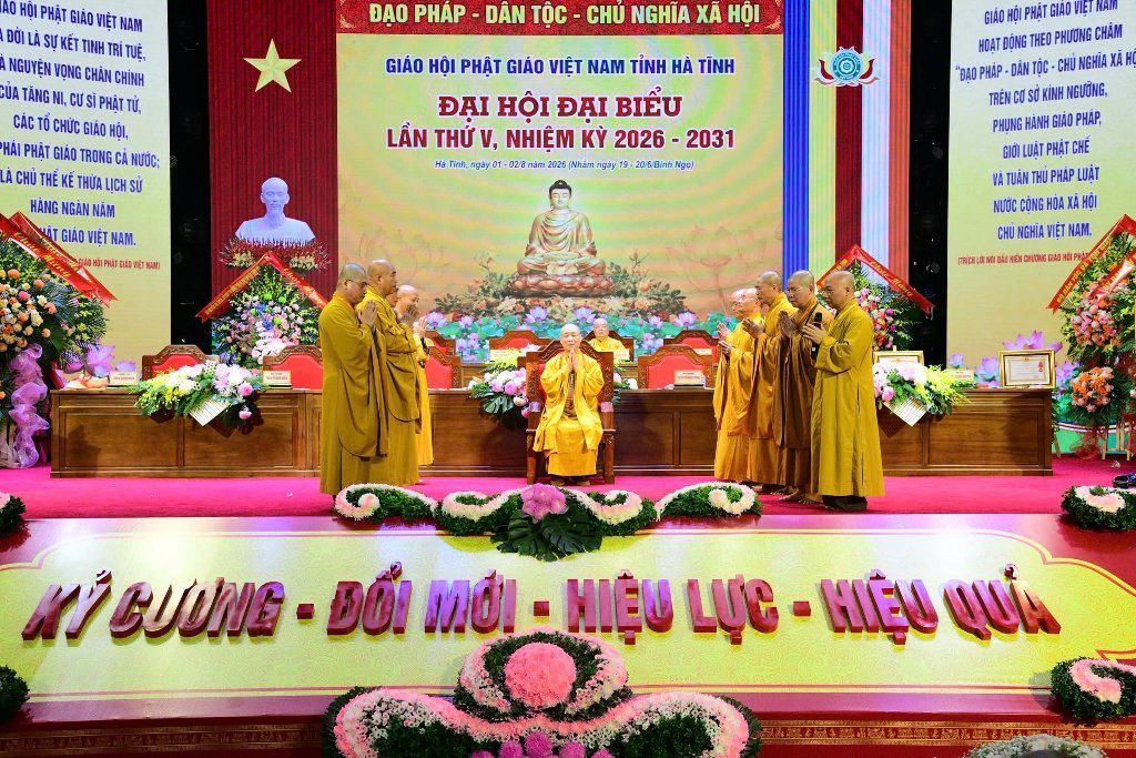TT. THÍCH NHẬT TỪ THAM DỰ ĐẠI HỘI ĐẠI BIỂU GHPGVN TỈNH HÀ TĨNH LẦN THỨ V, NHIỆM KỲ 2026–2031
