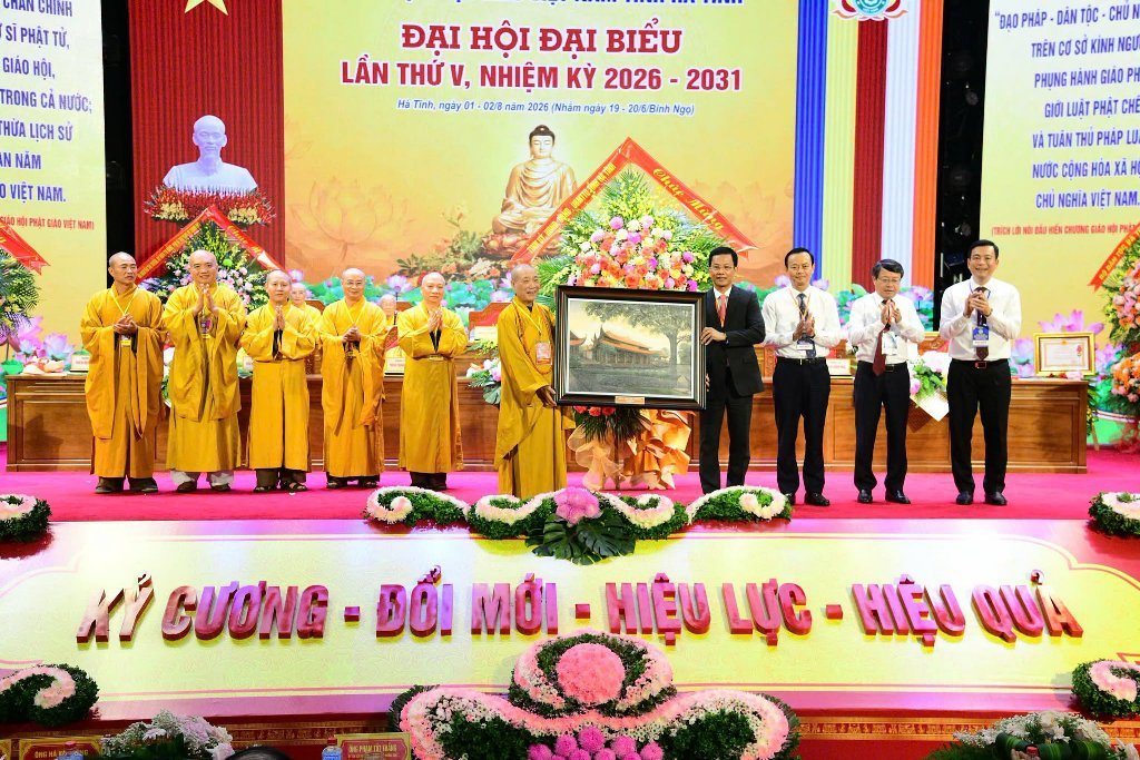 TT. THÍCH NHẬT TỪ THAM DỰ ĐẠI HỘI ĐẠI BIỂU GHPGVN TỈNH HÀ TĨNH LẦN THỨ V, NHIỆM KỲ 2026–2031