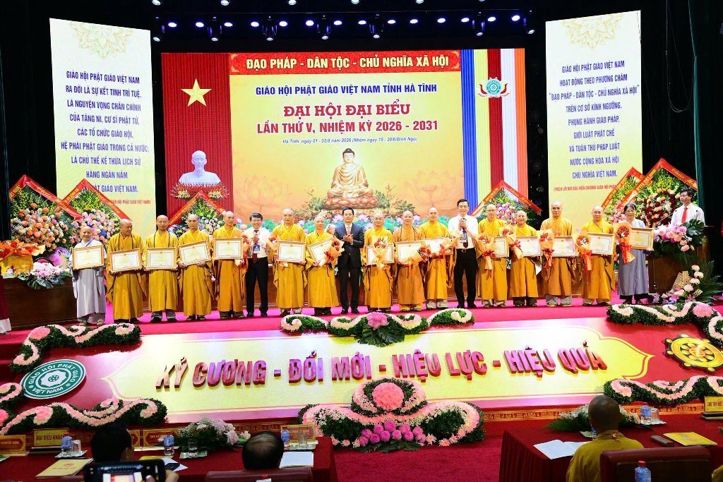 TT. THÍCH NHẬT TỪ THAM DỰ ĐẠI HỘI ĐẠI BIỂU GHPGVN TỈNH HÀ TĨNH LẦN THỨ V, NHIỆM KỲ 2026–2031