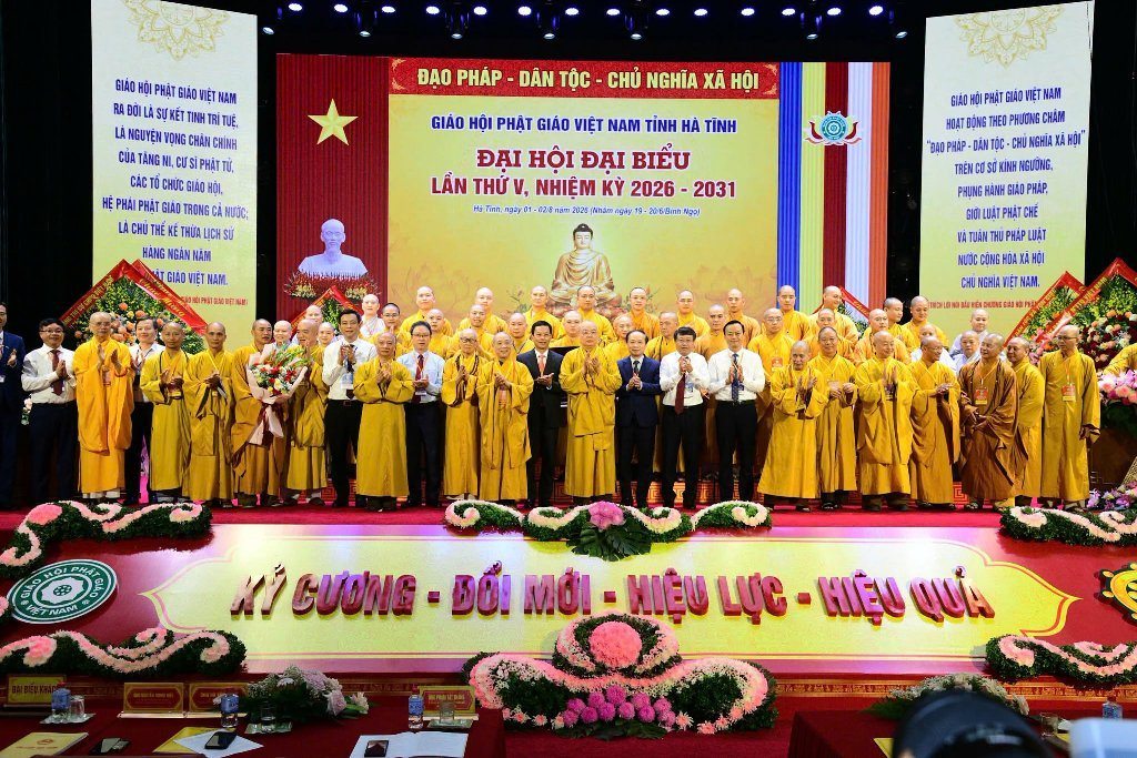 TT. THÍCH NHẬT TỪ THAM DỰ ĐẠI HỘI ĐẠI BIỂU GHPGVN TỈNH HÀ TĨNH LẦN THỨ V, NHIỆM KỲ 2026–2031