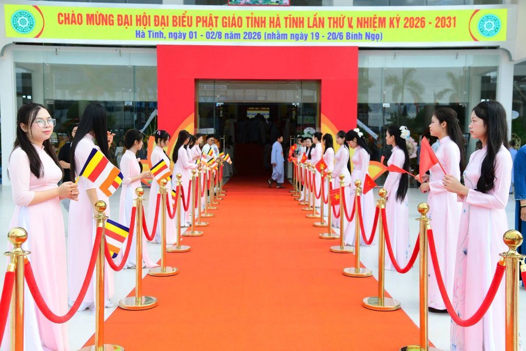 Hà Tĩnh: Không khí trang nghiêm, khẩn trương trước giờ khai mạc Đại hội đại biểu Phật giáo tỉnh lần thứ V, nhiệm kỳ 2026–2031