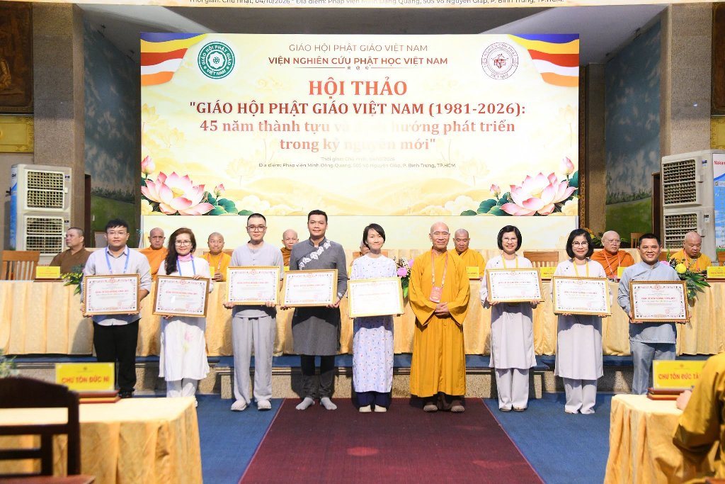 BẾ MẠC HỘI THẢO “GIÁO HỘI PHẬT GIÁO VIỆT NAM (1981–2026): 45 NĂM THÀNH TỰU VÀ ĐỊNH HƯỚNG PHÁT TRIỂN TRONG KỶ NGUYÊN MỚI”