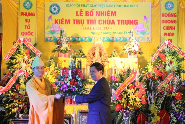 Thái Bình: Lễ bổ nhiệm trụ trì chùa Trung