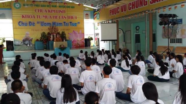 Tiền Giang: Bế mạc khóa tu mùa hè tại chùa Kim Linh