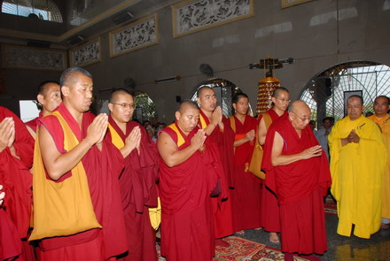 Lạt ma Dhakpa Tulku Rinpoche đến thăm HT. Thích Trí Tịnh - Chủ tịch HĐTS GHPGVN