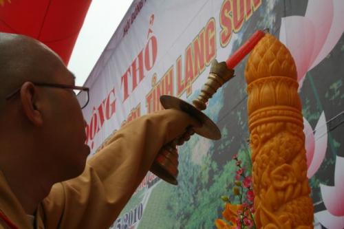 Chùm ảnh: nhộn nhịp hoạt động chào mừng Lễ động thổ chùa Phật Quang Sơn, tỉnh Lạng Sơn