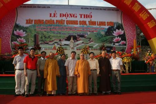 Chùm ảnh: nhộn nhịp hoạt động chào mừng Lễ động thổ chùa Phật Quang Sơn, tỉnh Lạng Sơn