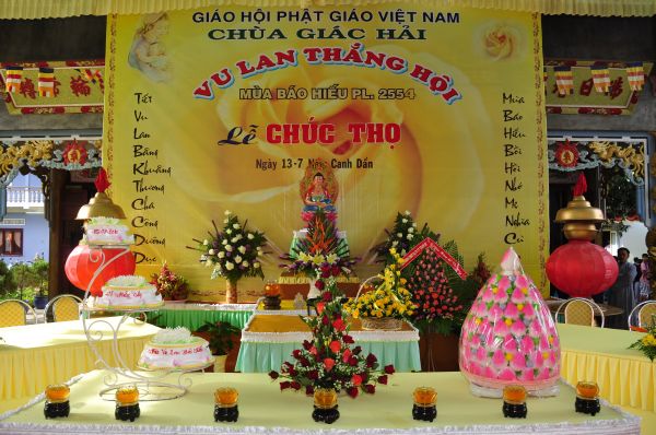 Lâm Đồng: Đại lễ Vu lan Báo hiếu và mừng thọ 600 cụ tại chùa Giác Hải