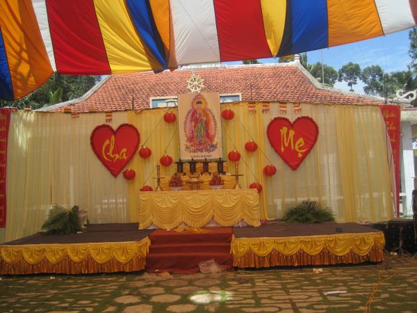 Chùa Quan Âm, Đồng Tháp tưng bừng chuẩn bị đại lễ Vu lan Báo hiếu