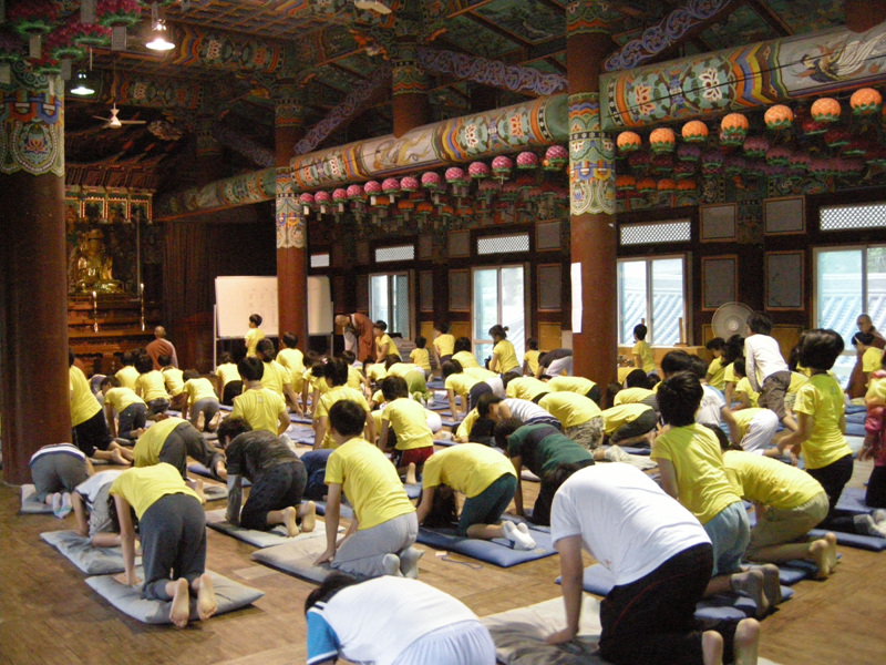 Hình ảnh  khóa tu mùa Hè cho Thanh thiếu niên  tại Tổ đình Hải Ấn Cổ Tự (Haeinsa) Hàn Quốc