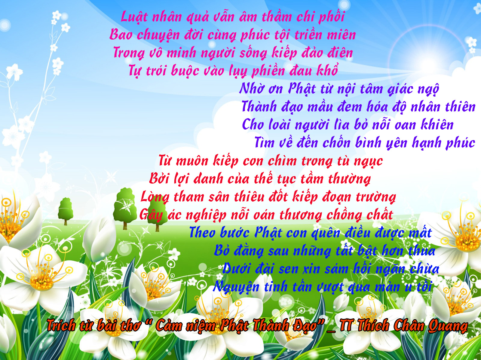 Những vần thơ  về đạo lý