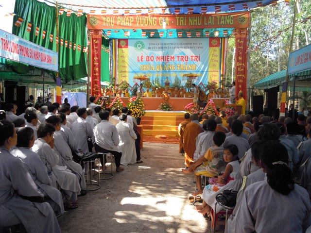 Bình Thuận – Lễ bổ nhiệm trụ trì chùa Quảng Thành