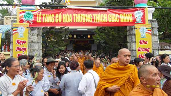 TP. Nha Trang: Lễ tang của cố Hòa thượng Thích Giác Đăng