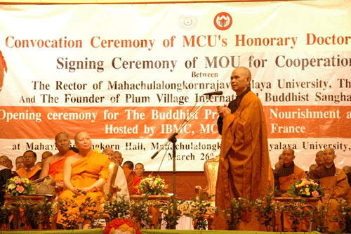 Thái Lan: Pháp môn Làng Mai sẽ được giảng dạy tại trường đại học Phật giáo Quốc tế Thái Lan