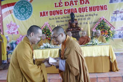 Đồng Tháp: chùa Quê Hương trọng thể tổ chức lễ Đặt đá xây dựng