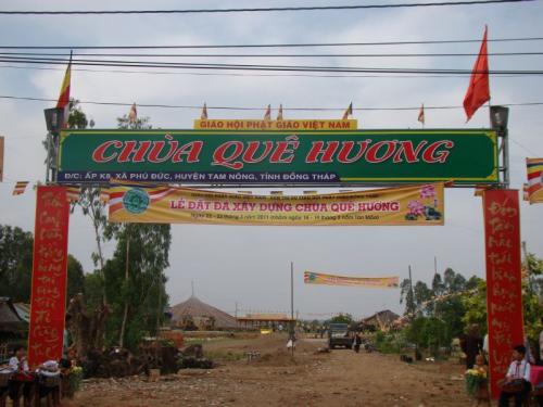 Đồng Tháp: chùa Quê Hương trọng thể tổ chức lễ Đặt đá xây dựng