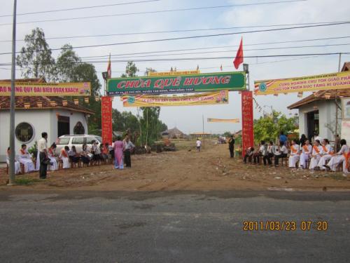 Đồng Tháp: chùa Quê Hương trọng thể tổ chức lễ Đặt đá xây dựng