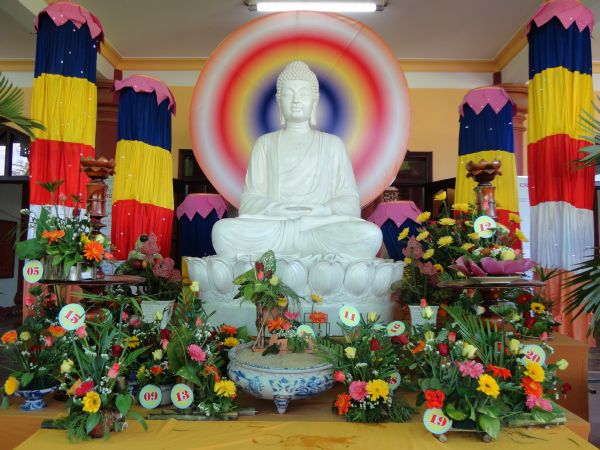 Khóa Tu Mùa Hè tại Bình Định Ngày Đầu Với Hội Cắm Hoa Dâng Phật