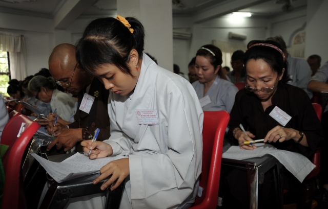 Chùm ảnh: Hội thi giáo lý Phật tử cấp Thành phố tại chùa Phổ Quang