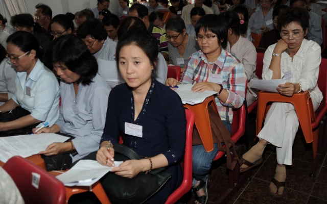 Chùm ảnh: Hội thi giáo lý Phật tử cấp Thành phố tại chùa Phổ Quang