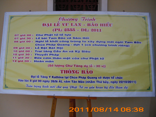 Chùa Pháp Quang tổ chức lễ trùng tu