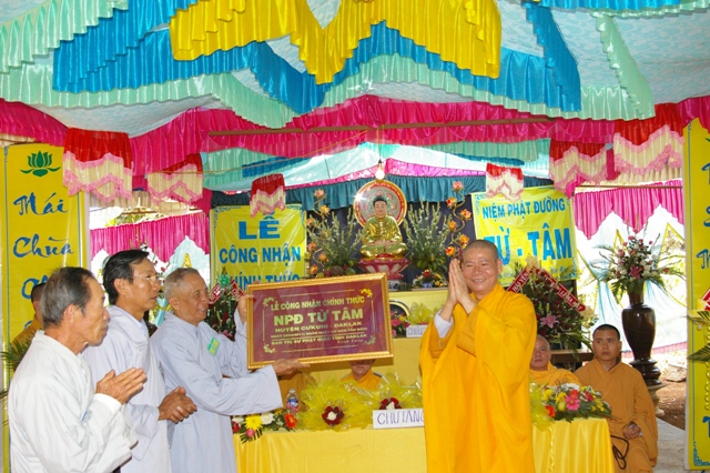 ĐăkLăk: Lễ Công Nhận Chính Thức và Ra Mắt BĐD Niệm Phật Đường Từ Tâm Huyện CưKuin
