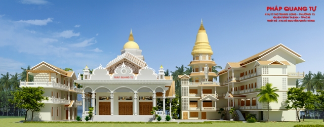 Chùa Pháp Quang - ngôi chùa có Phật học viện đầu tiên của hệ phái Nam Tông Nguyên Thủy