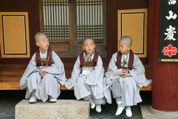 Các tiểu Hòa thượng về Tổ đình Thông Độ Hàn Quốc