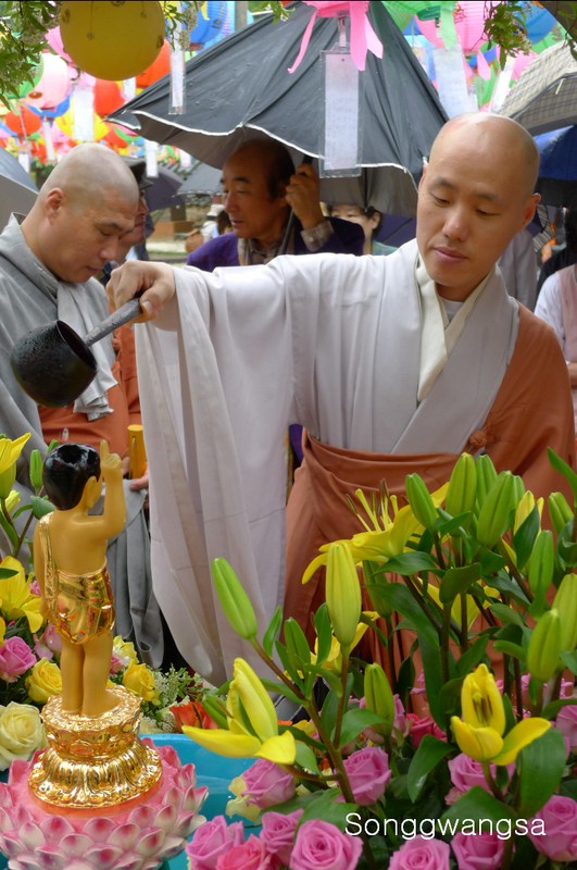 Hình ảnh lễ Tắm Phật, Tòng Quảng Tự Cổ Tự, Hàn Quốc