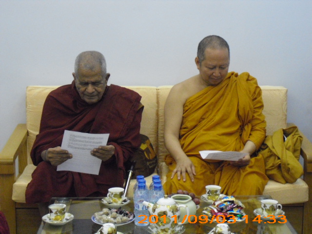 Chùa Phổ Minh tiếp đón HT Tăng thống Bangladesh và HT Hiệu trưởng trường Đại Học Mahachulalongkornrajavijjalaya Thái Lan