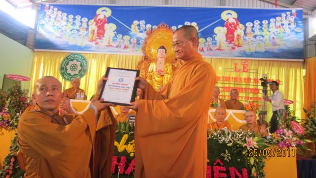 Củ Chi: Đại lễ Bổ nhiệm Trụ trì và Đặt đá trùng tu chùa Pháp Thiện