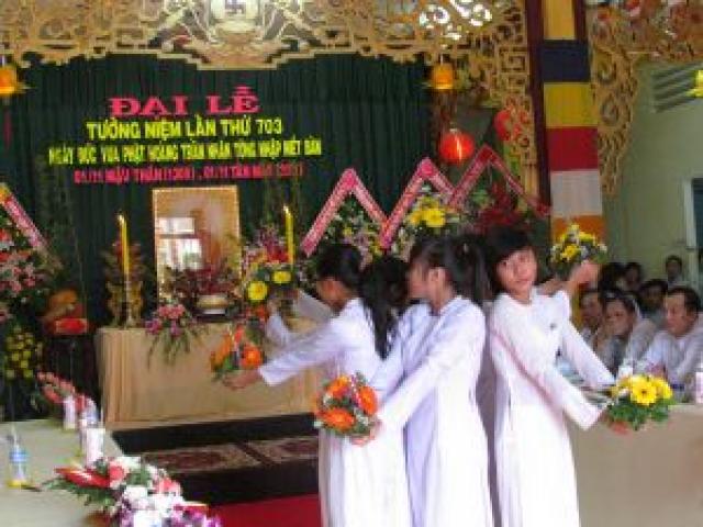 Đại lễ tưởng niệm lần thứ 703 ngày Phật hoàng Trần Nhân Tông nhập niết bàn