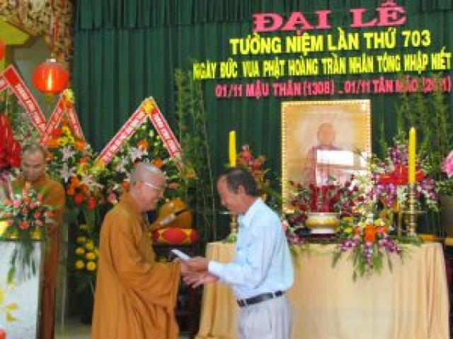 Đại lễ tưởng niệm lần thứ 703 ngày Phật hoàng Trần Nhân Tông nhập niết bàn