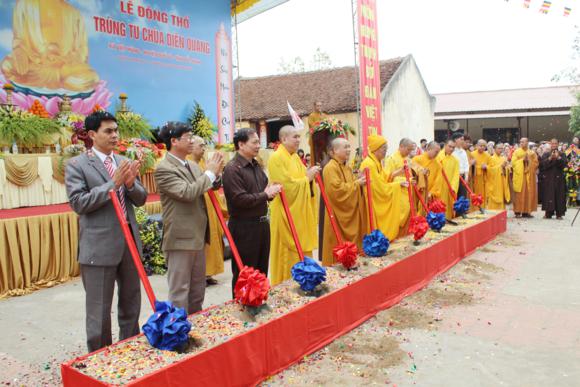 Bắc Ninh: Động thổ trùng tu xây dựng chùa Diên Quang