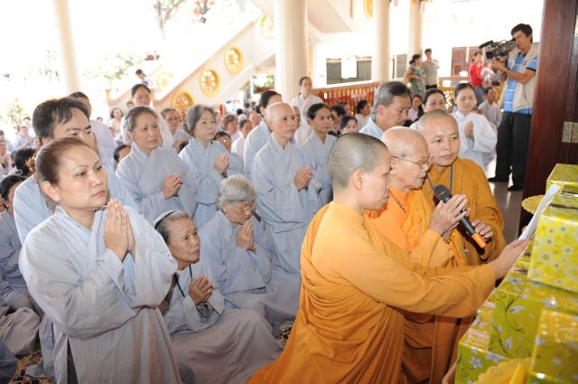 Tịnh xá Ngọc Hải, Bà Rịa - Vũng Tàu tổ chức lễ tạ ơn Tam Bảo và cúng dường Trai Tăng
