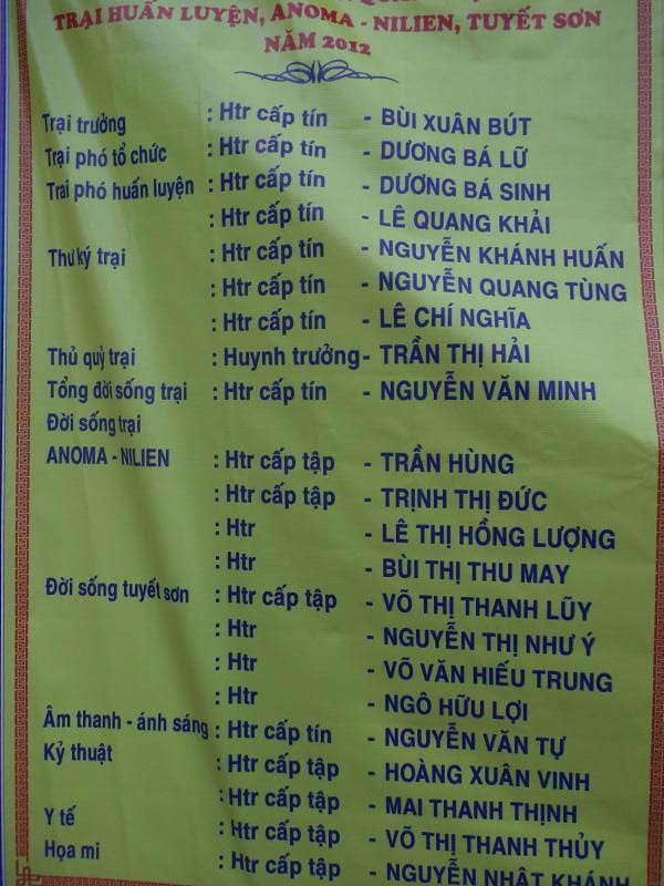 Quảng Trị : GĐPT Gio Linh tổ chức liên trại Huấn Luyện ANOMA NILIEN- TUYẾT SƠN