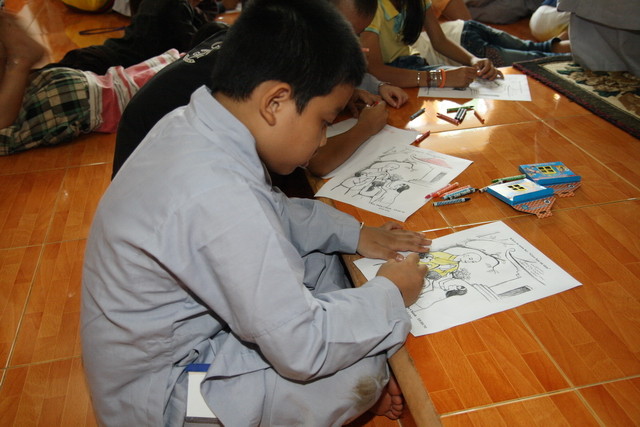 Đồng Nai: Chùm ảnh gameshow cuộc thi “Hồi trống pháp” và tô tranh với chủ đề: “Mái chùa con yêu”