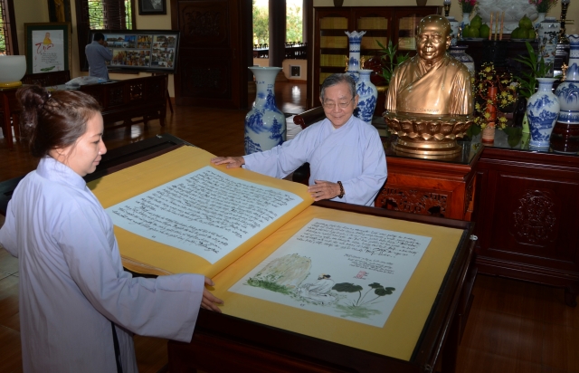 Quyển thư pháp Bát Nhã Tâm Kinh lớn nhất (Vượt kỷ lục Việt Nam)