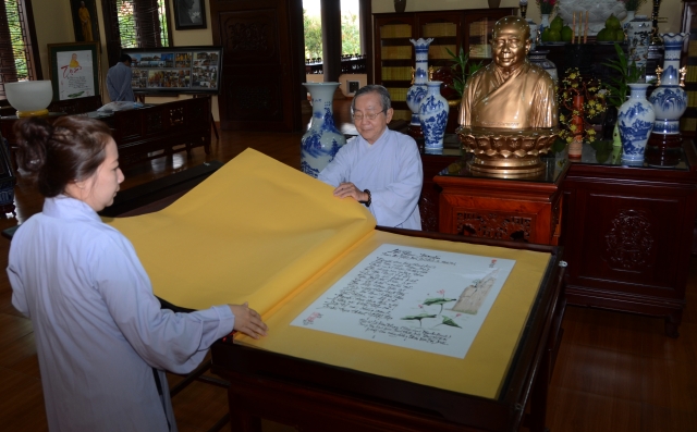 Quyển thư pháp Bát Nhã Tâm Kinh lớn nhất (Vượt kỷ lục Việt Nam)