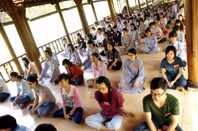 150 bạn trẻ dự khóa tu &#039;&#039;Dạo chơi miền Tịnh Độ&#039;&#039; tại nhà vườn Long Thuận