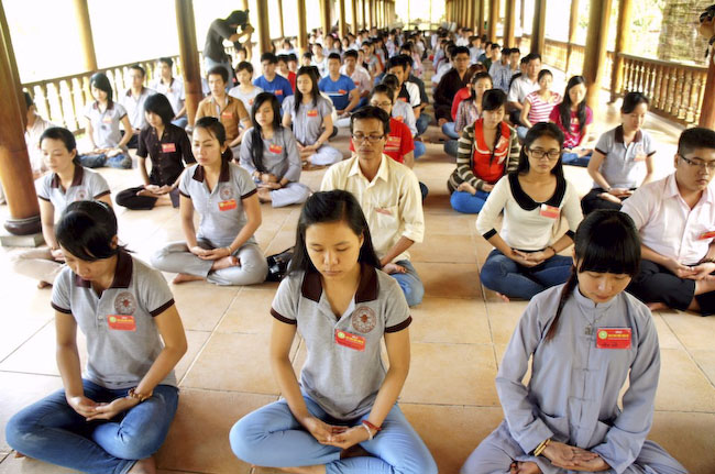 150 bạn trẻ dự khóa tu &#039;&#039;Dạo chơi miền Tịnh Độ&#039;&#039; tại nhà vườn Long Thuận