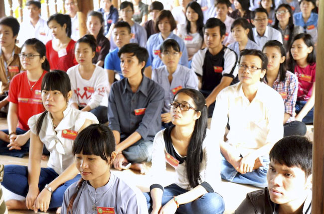 150 bạn trẻ dự khóa tu &#039;&#039;Dạo chơi miền Tịnh Độ&#039;&#039; tại nhà vườn Long Thuận